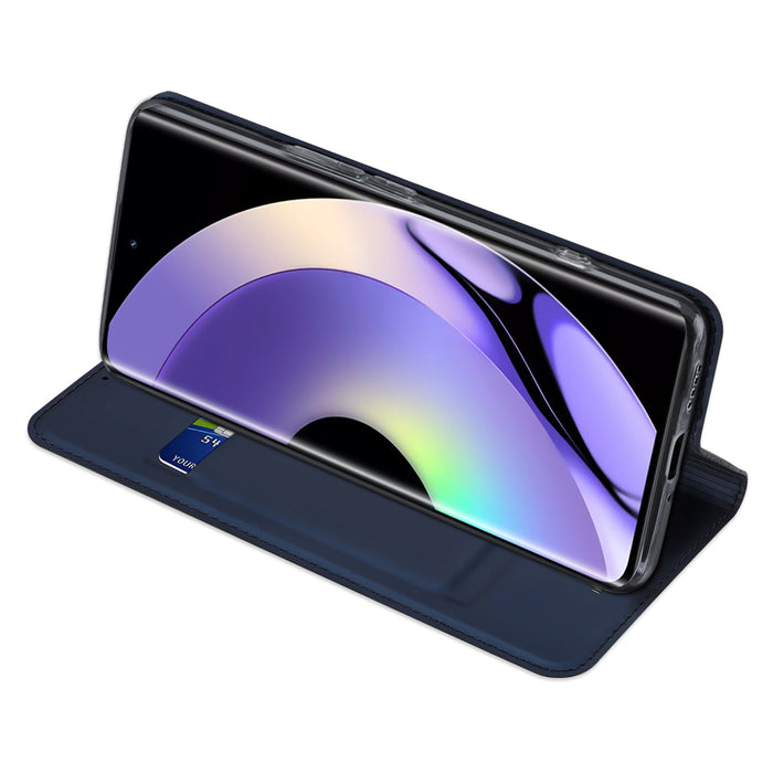 Dux Ducis Skin Pro Case for Realme 10 Pro Flip Card Wallet Stand Blue