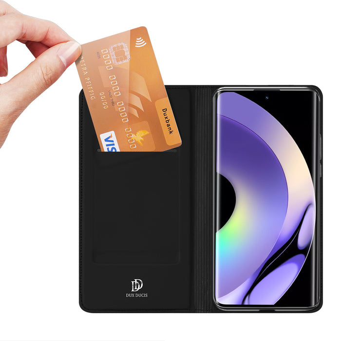 Dux Ducis Skin Pro case for Realme 10 Pro+ flip cover card wallet stand black
