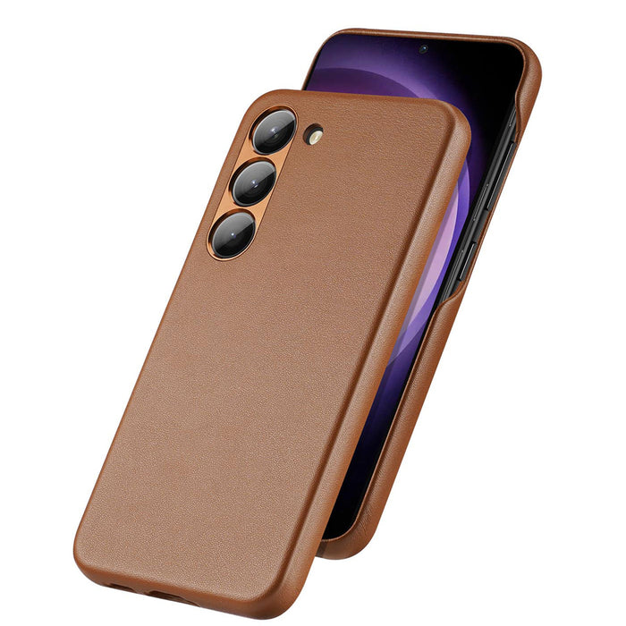 Dux Ducis Grit case for Samsung Galaxy S23+ elegant case made of artificial leather brown
