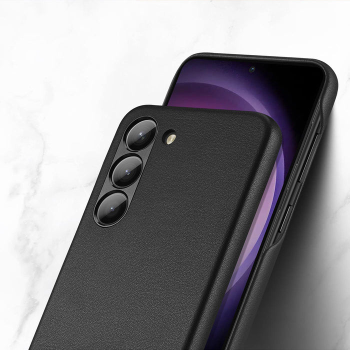 Dux Ducis Grit case for Samsung Galaxy S23+ elegant case made of artificial leather black