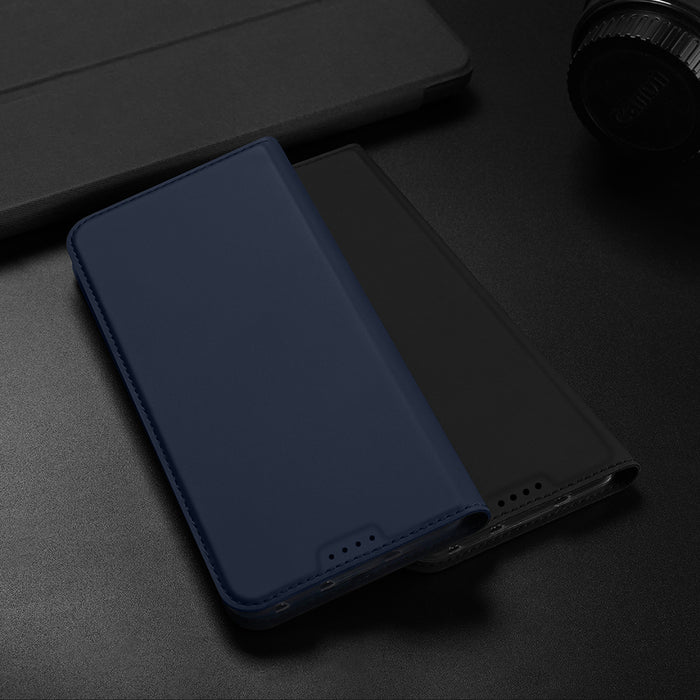 Dux Ducis Skin Pro Case For Realme GT Neo 5 / Realme GT3 Flip Cover Card Wallet Stand Black