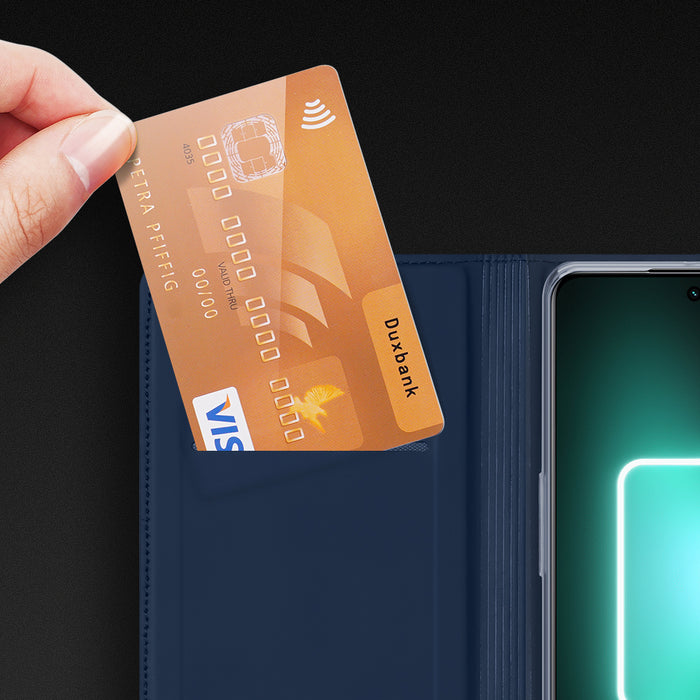 Dux Ducis Skin Pro Case For Realme GT Neo 5 / Realme GT3 Flip Cover Card Wallet Stand Black