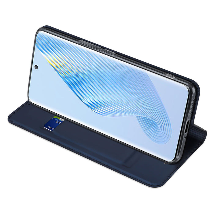 Dux Ducis Skin Pro Case for Honor Magic5 Flip Card Wallet Stand Blue