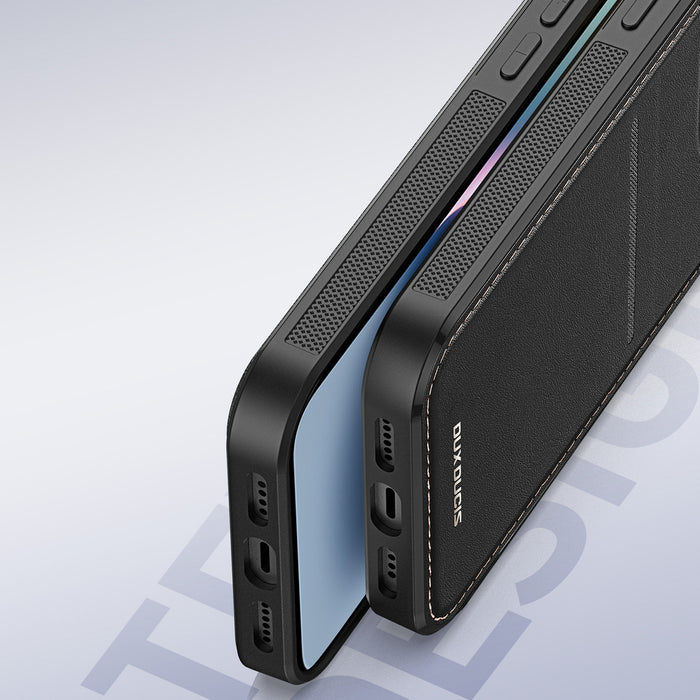 3in1 Wallet Case with Stand for iPhone 15 Plus MagSafe RFID Blocker Dux Ducis Rafi Mag - Black