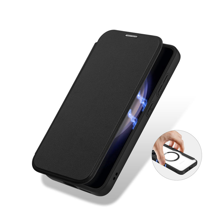 Dux Ducis Skin X Pro case for Samsung S24+ with magnetic ring and flap - black