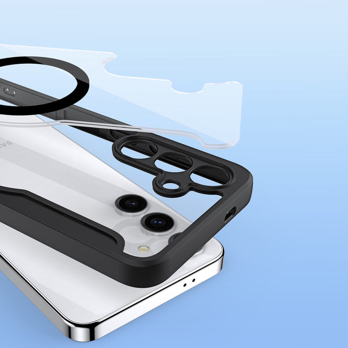 Dux Ducis Skin X Pro case for Samsung S24+ with magnetic ring and flap - black