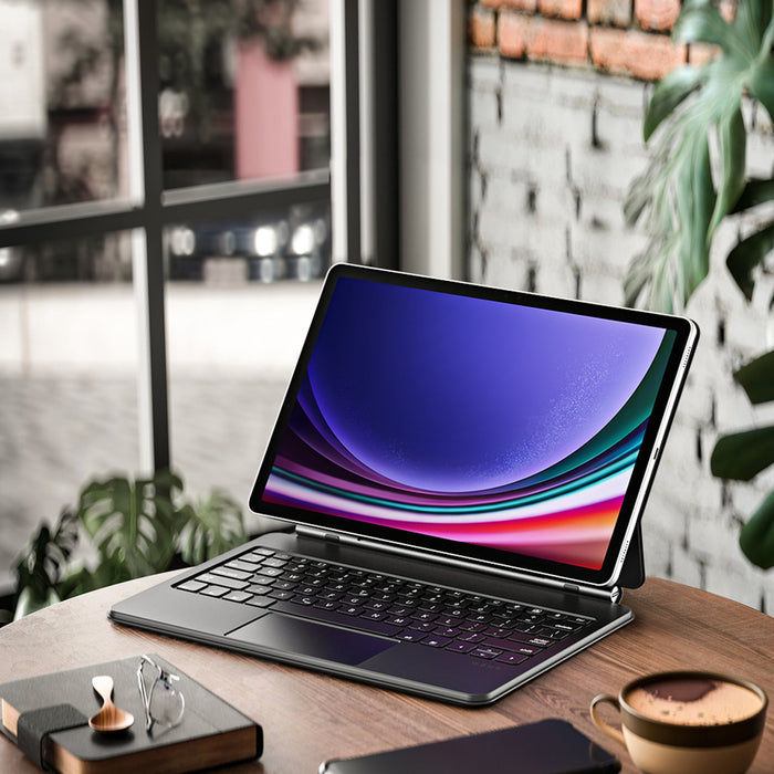 Dux Ducis Keyboard (MK Series) Case with Bluetooth Keyboard for Samsung Galaxy Tab S9+ / S8+ / S7+ - Black