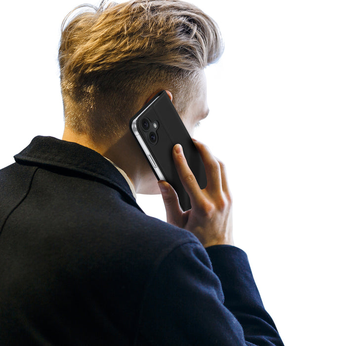 Dux Ducis Skin Pro iPhone 16 Plus Case with Flip and Card Slot - Black