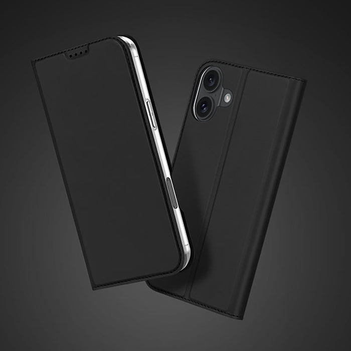 Dux Ducis Skin Pro iPhone 16 Plus Case with Flip and Card Slot - Black
