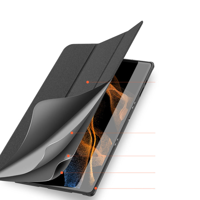 Dux Ducis Domo foldable cover for tablet with Smart Sleep function Samsung Galaxy Tab S8/S9 Ultra stand black