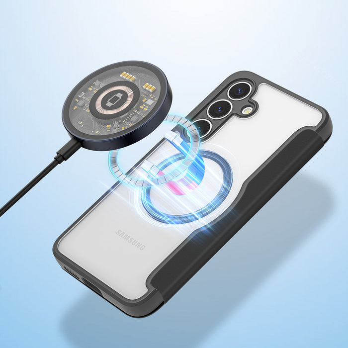 Dux Ducis Skin X Pro case for Samsung Galaxy S25 with MagSafe and wallet - black