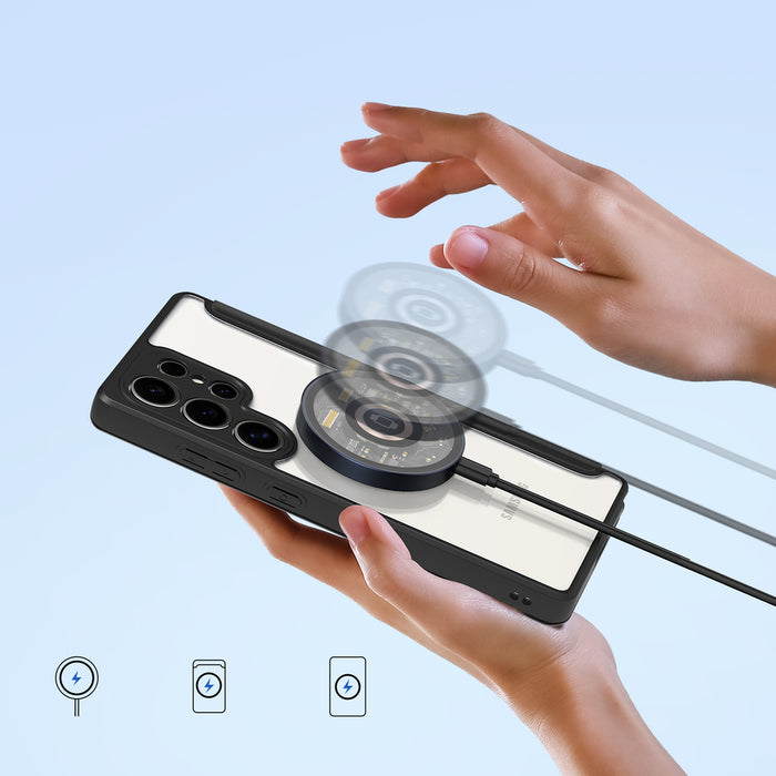 Dux Ducis Skin X Pro Case for Samsung Galaxy S25 Ultra with MagSafe and Wallet - Black