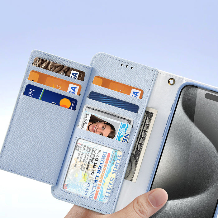 Dux Ducis Lawa Leather Case for iPhone 15 Pro - Blue