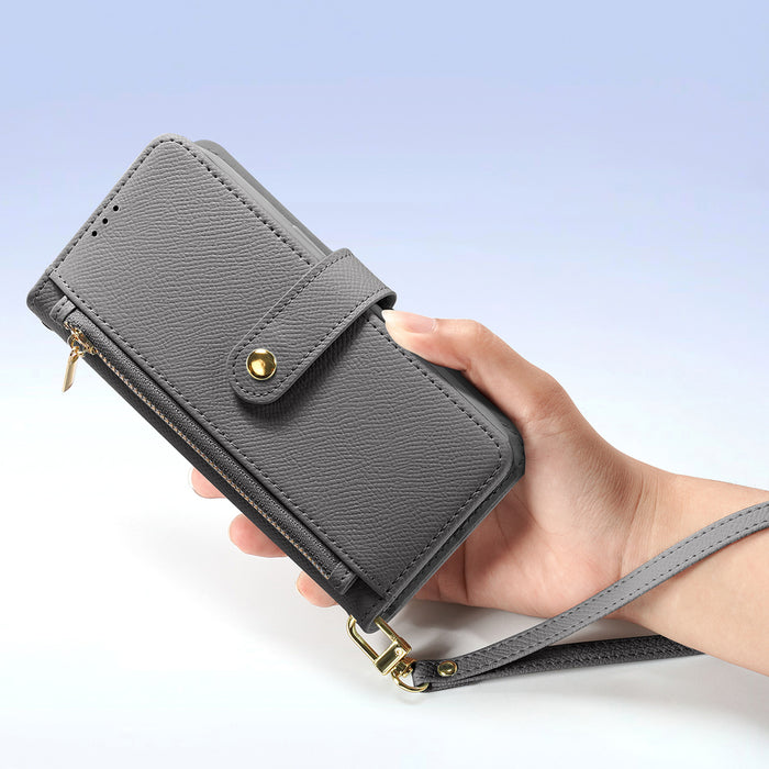 Dux Ducis Lawa Leather Case for iPhone 15 Pro Max - Gray