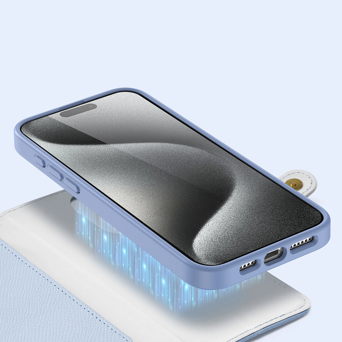 Dux Ducis Lawa Leather Case for iPhone 15 Pro Max - Blue