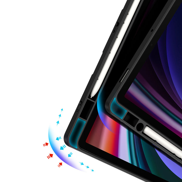 Dux Ducis Magi Case with Stylus Holder for Samsung Galaxy Tab S10 FE/S9/S9 FE - Black