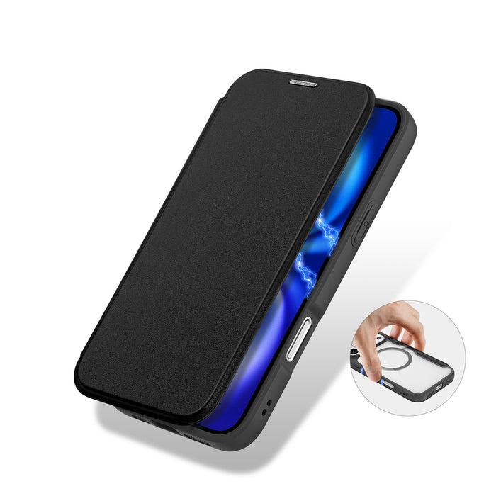 Dux Ducis Skin X Pro Case for iPhone 17 Pro Max with Wallet, MagSafe Compatible - Black