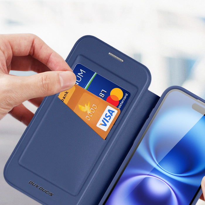 Dux Ducis Skin X Pro iPhone 17 Case with Wallet, MagSafe Compatible - Blue