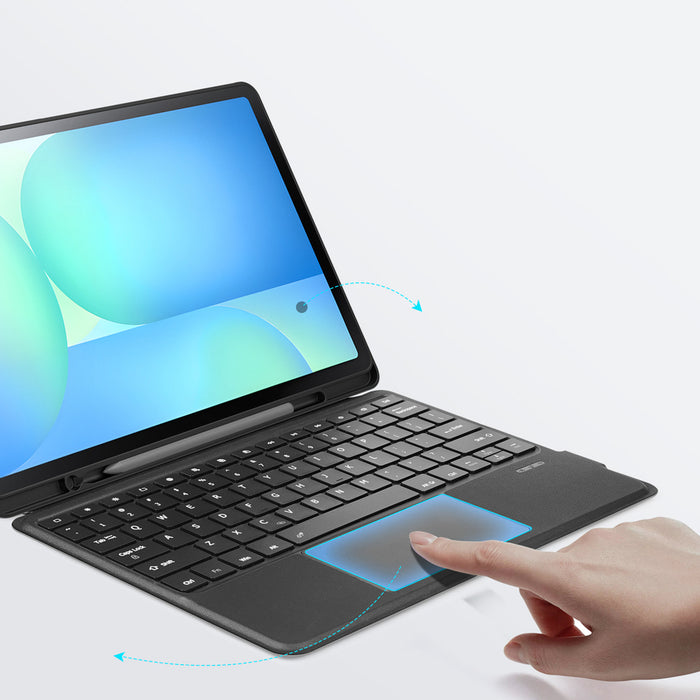 Dux Ducis (DK series) Keyboard Case for Samsung Tab S10 FE+ (Plus) with Backlight - Black