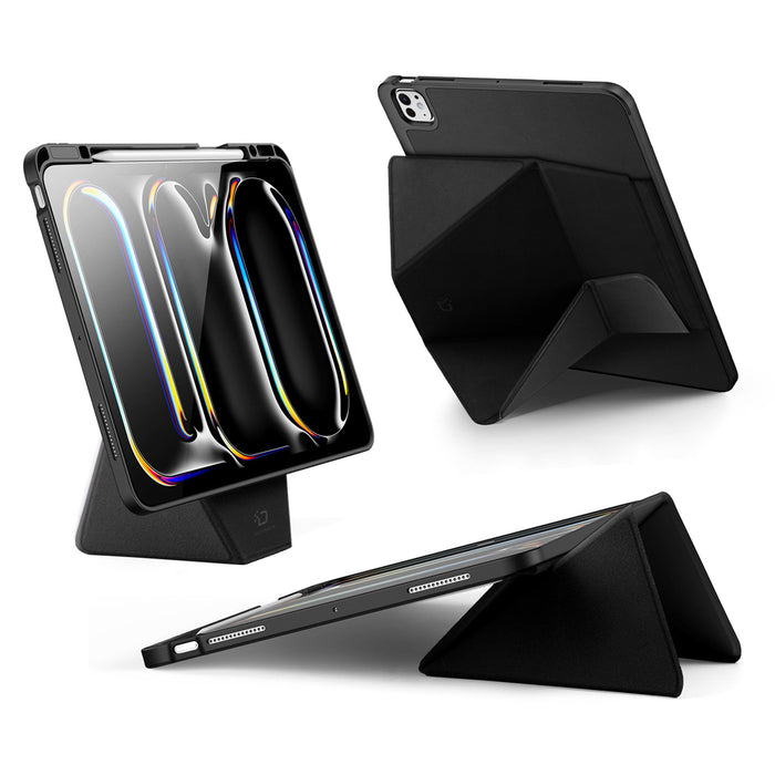Dux Ducis Vers iPad Pro 13" (2024/2025) Case with Stand and Apple Pencil Holder - Black