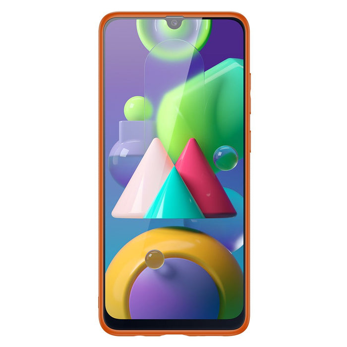 Dux Ducis Yolo elegant case made of soft TPU and PU leather for Samsung Galaxy M30s orange