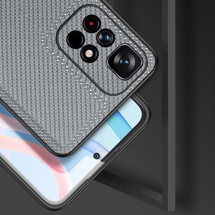 Dux Ducis Fino case cover covered with nylon material Poco M4 Pro 5G blue