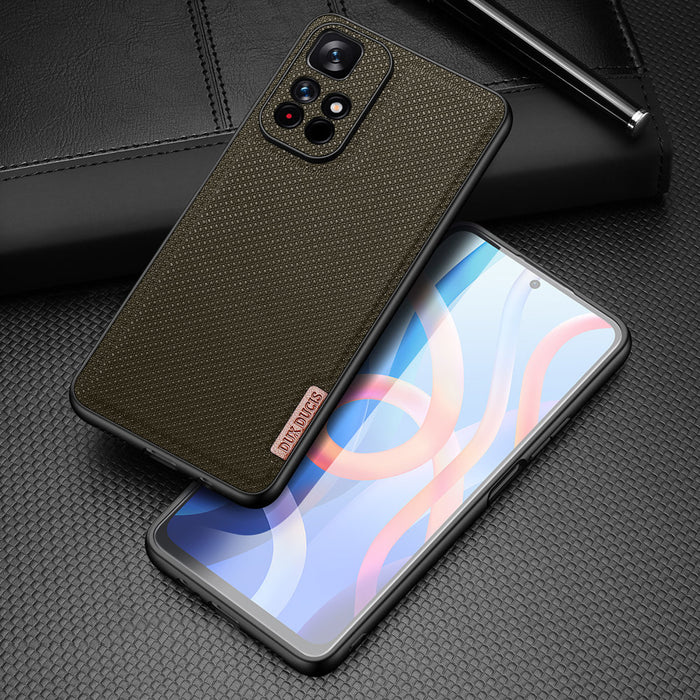 Dux Ducis Fino case cover covered with nylon material Poco M4 Pro 5G green