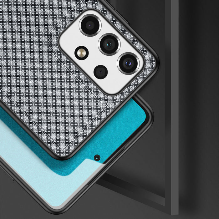 Dux Ducis Fino case is made of nylon material for Samsung Galaxy A73 blue