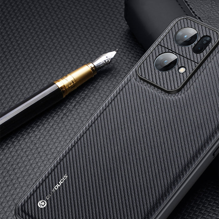 Dux Ducis Fino case cover covered with nylon material Oppo Reno7 Pro 5G black
