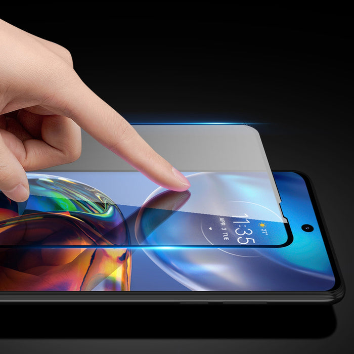 Dux Ducis 10D Tempered Glass 9H full screen tempered glass with frame Motorola Moto E32 black (case friendly)