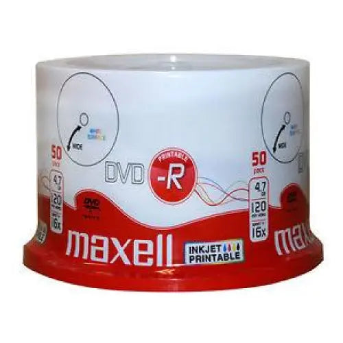 DVD-R MAXELL 4.7 GB 16x Printable 50 pk cake box - Носители CD DVD Blu-Ray<<<Офис продукти<<<ValiAPI