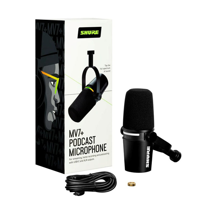Dynamic microphone Shure MV7+-K - Микрофони и слушалки<<<Електроника Периферни и резервни части<<<Компютри|