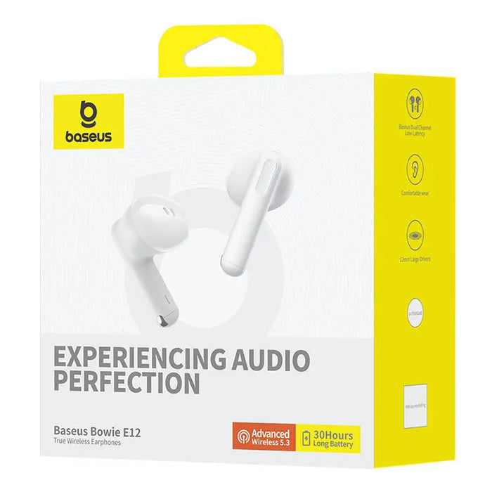 Earphones TWS Baseus Bowie E12 (white) - TWS<<<Wireless<<<Headphones<<<Audio<<<InnproXML