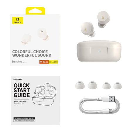 Earphones TWS Baseus Bowie E18 (white) - TWS<<<Wireless<<<Headphones<<<Audio<<<InnproXML&&&Headphones