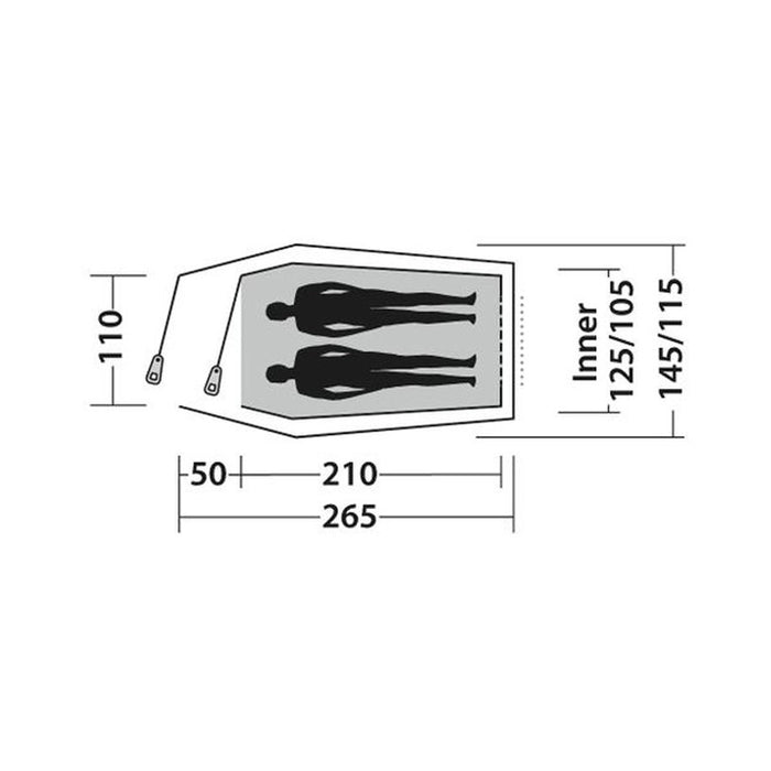 TENT 265X145/115X100CM EASY CAMP ENERGY 200 COMPACT