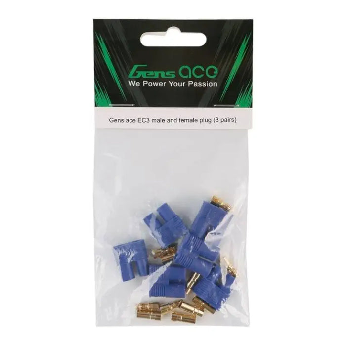 EC3 male & female plug (3 pairs) - Accessories<<<Charging<<<RC models<<<InnproXML