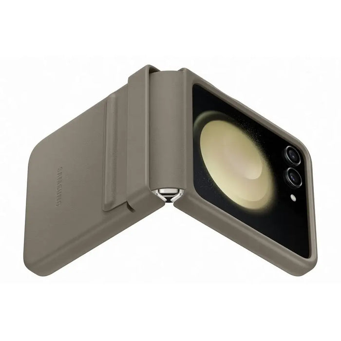 Eco-leather case for Samsung Galaxy Z Flip 5 - brown - Cell phone cases and covers<<<HurtelXML