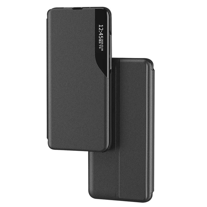 Eco Leather View Case Cover for Xiaomi Redmi Note 12 Pro / Poco X5 Pro 5G with Flip Stand Black - Cell phone cases