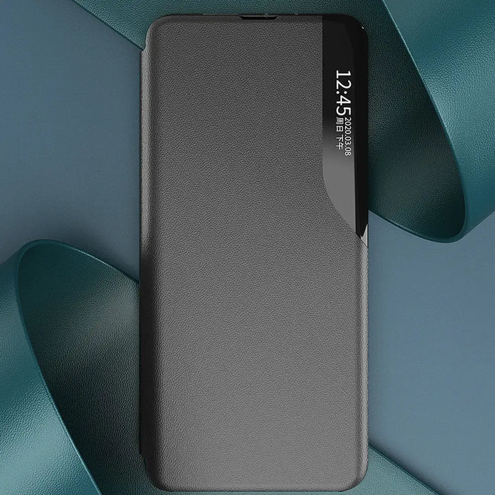 Eco Leather View Case Cover for Xiaomi Redmi Note 12 Pro / Poco X5 Pro 5G with Flip Stand Black - Cell phone cases