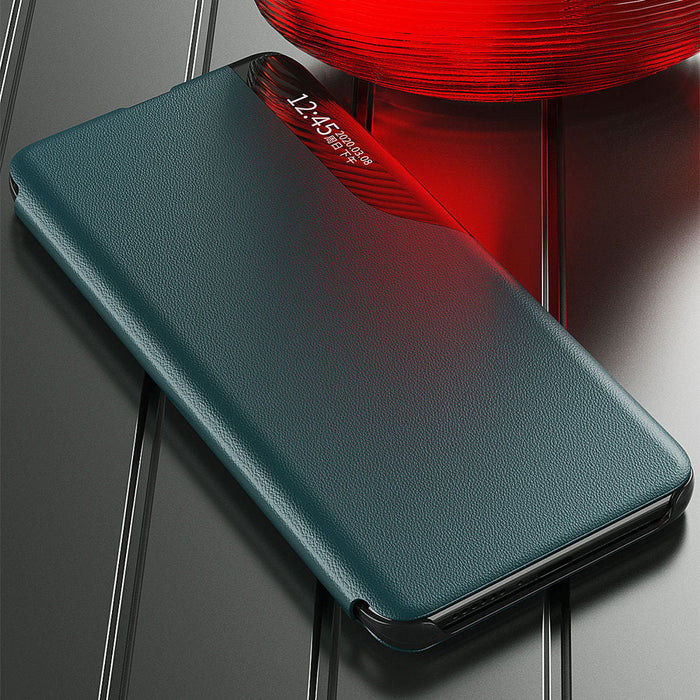 Eco Leather View Case elegant bookcase type case with kickstand for Samsung Galaxy A22 4G purple - Cell phone cases