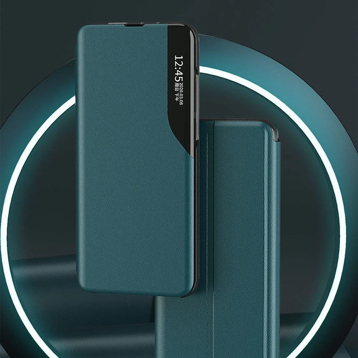 Eco Leather View Case elegant bookcase type case with kickstand for Samsung Galaxy A02s EU blue - Cell phone cases