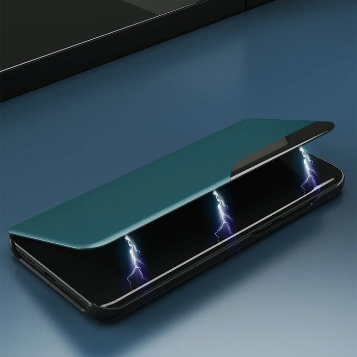 Eco Leather View Case elegant bookcase type case with kickstand for Xiaomi Poco M3 / Xiaomi Redmi 9T black - Cell phone
