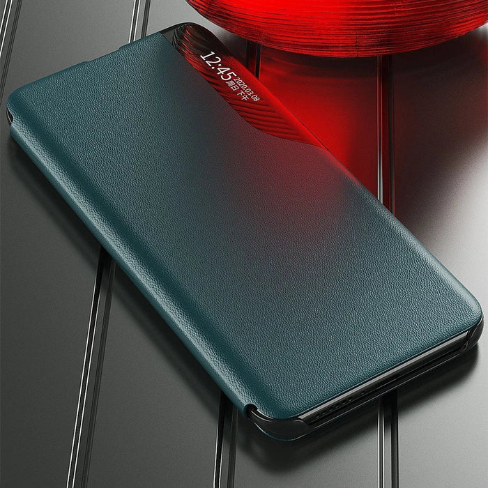 Eco Leather View Case Elegant Flip Cover Case with Stand Function Xiaomi Redmi K40 Pro + K40 Pro / K40 / Poco F3 Purple