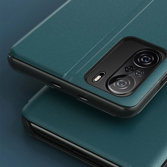 Eco Leather View Case Elegant Flip Cover Case with Stand Function Xiaomi Redmi K40 Pro + K40 Pro / K40 / Poco F3 Purple