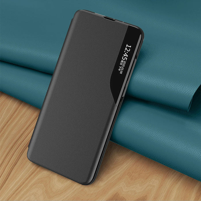 Eco Leather View Case elegant case with a flip cover and stand function for Samsung Galaxy S22 + (S22 Plus) red - Cell