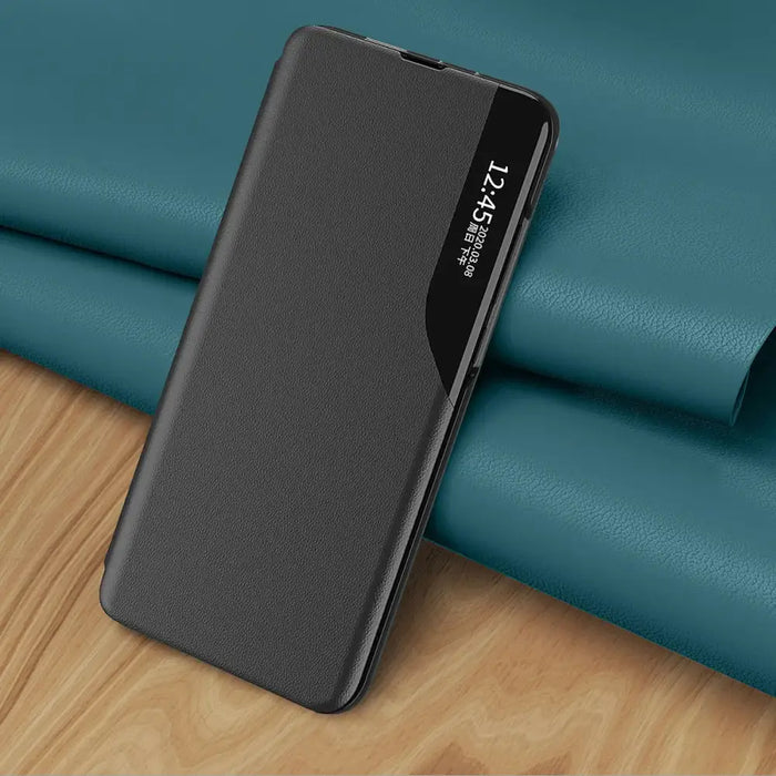 Eco Leather View Case case for Samsung Galaxy S23 with a flip stand black - Cell phone cases and covers<<<HurtelXML