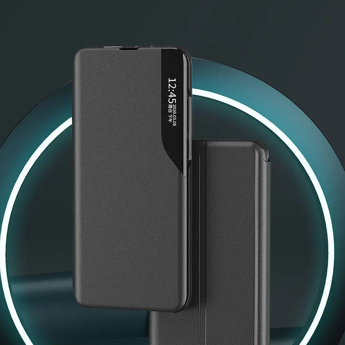 Eco Leather View Case case for Samsung Galaxy S23+ with a flip stand black - Cell phone cases and covers<<<HurtelXML