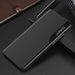 Eco Leather View Case for Xiaomi Redmi 11A / Poco C55 / Redmi 12C with flip stand black - Cell phone cases