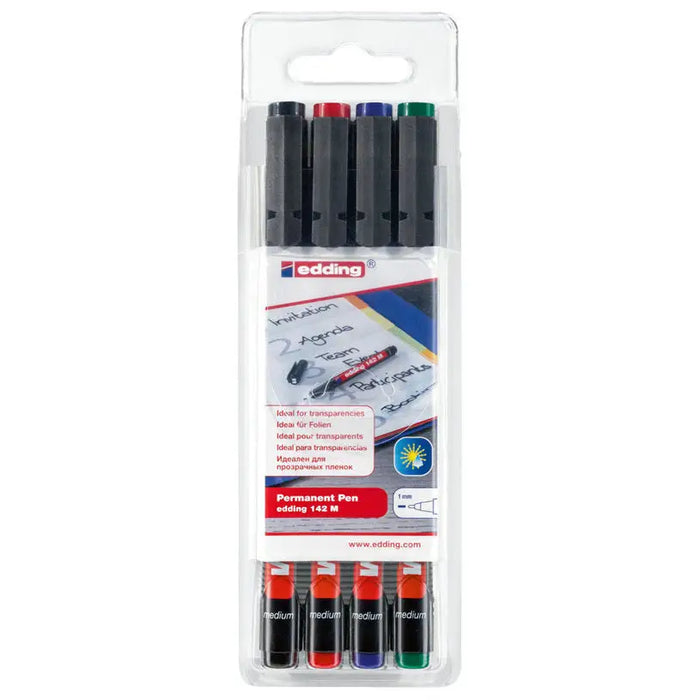 EDDING FINE WRITING MARKER 4 COLORS - Маркери креди и други<<<Ръчни инструменти<<<Инструменти и