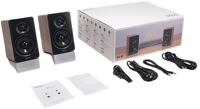 Edifier Compact Tabletop Speakers 2.0 M60, Classic Oak